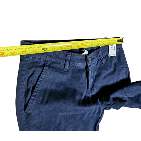 Aeropostale Straight Leg ClassicChino Pants Womens 1/2 Coastal Nautical Navy NWT - Picture 9 of 11